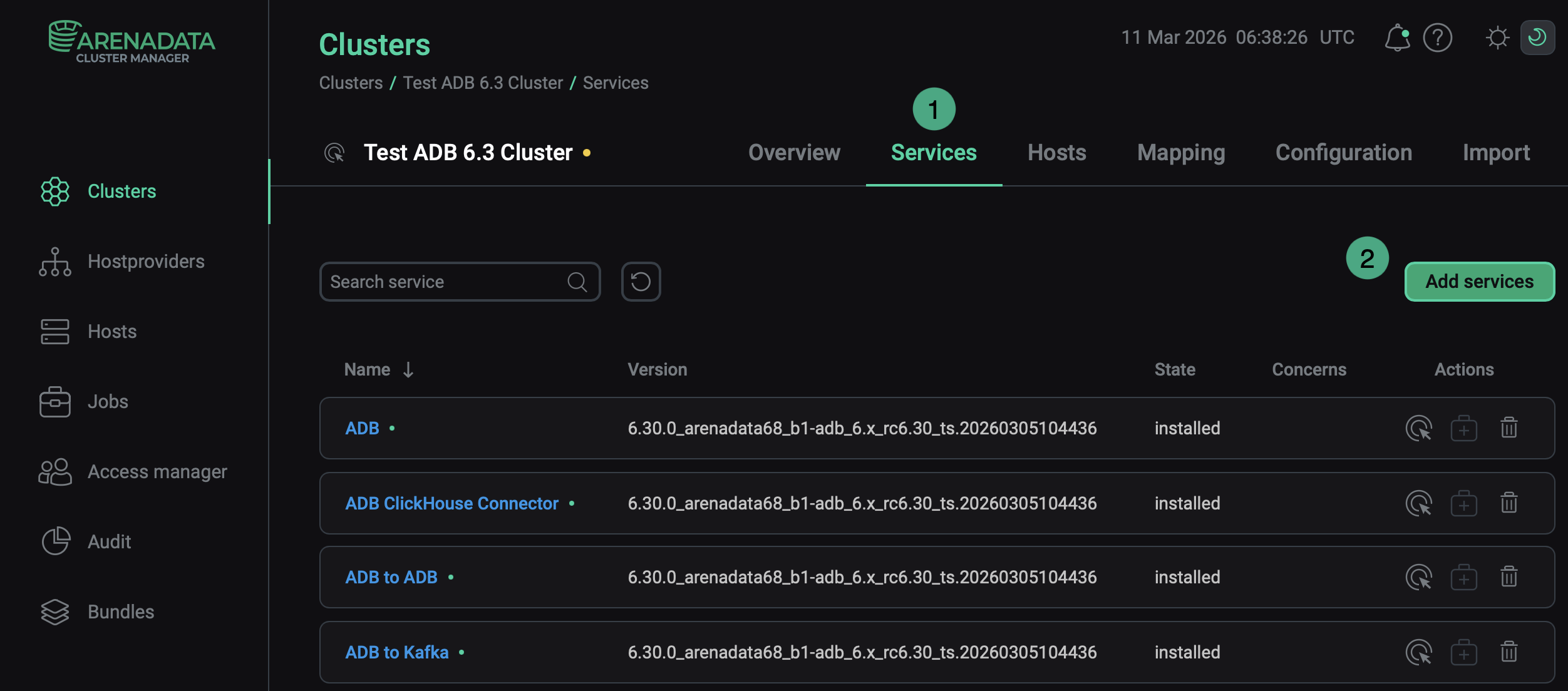 Switch to adding services