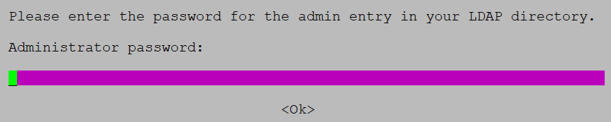 Set up the admin password for OpenLDAP