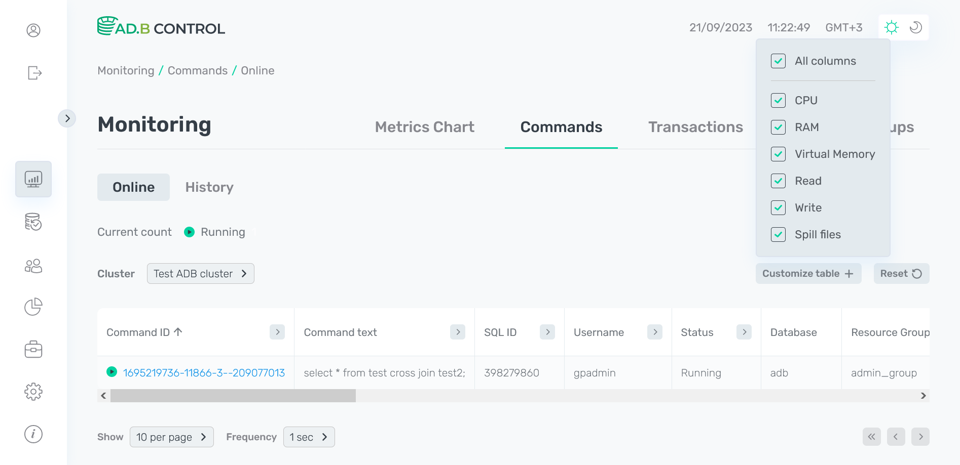 adbc commands online2 light