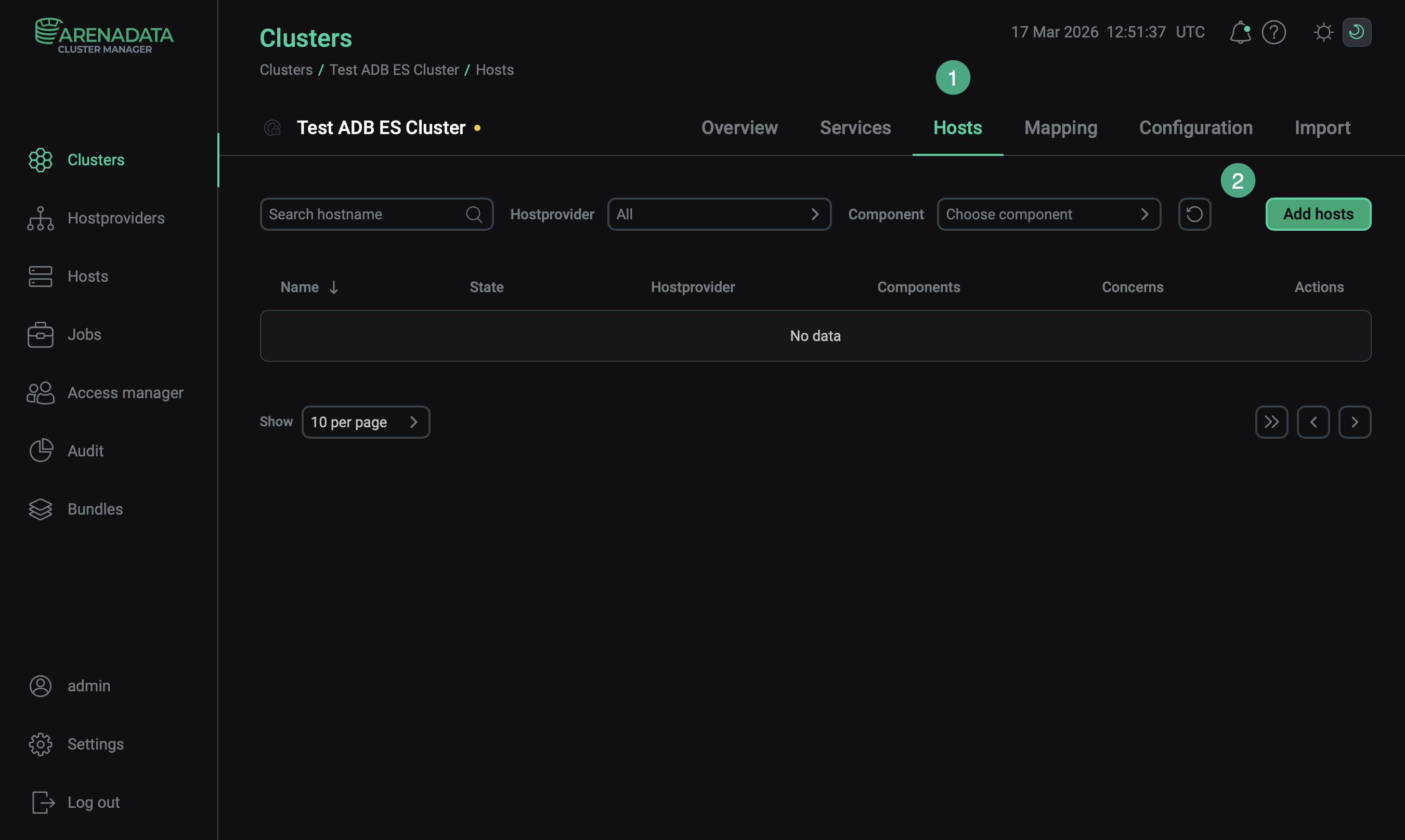 Switch to adding hosts