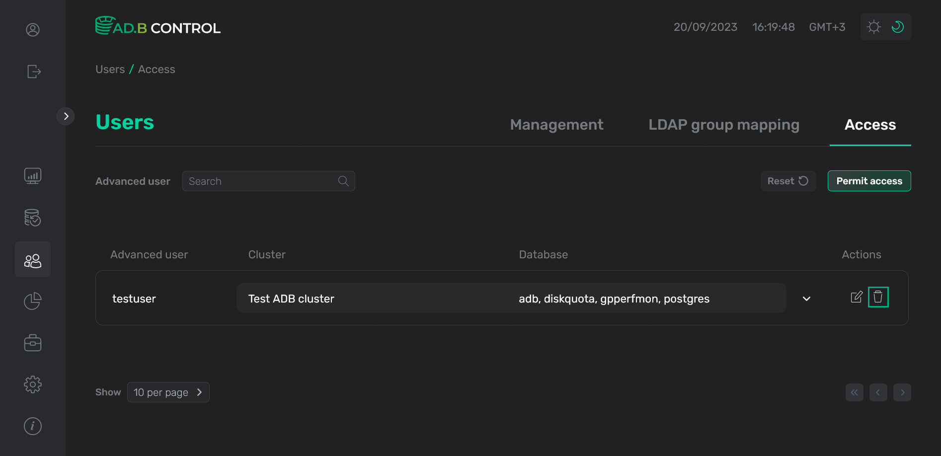 Switch to deleting a permission