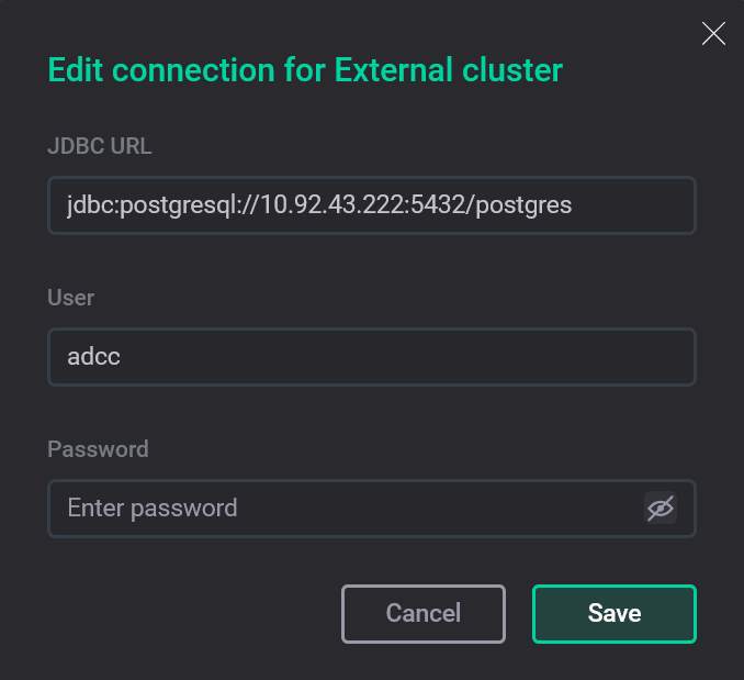 Edit cluster data