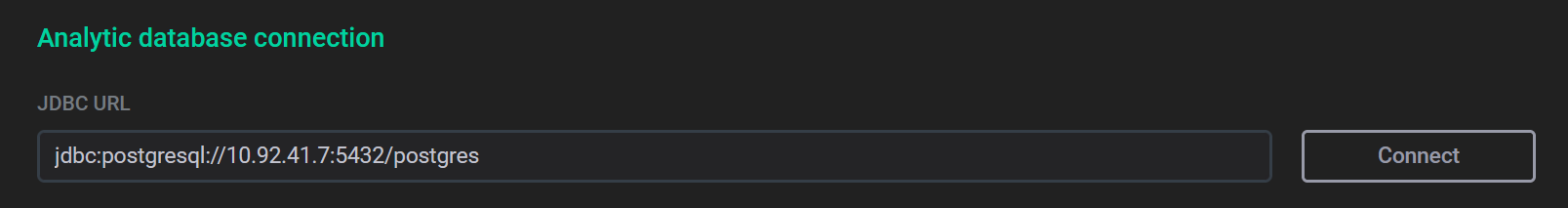 JDBC connection string
