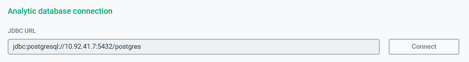 JDBC connection string