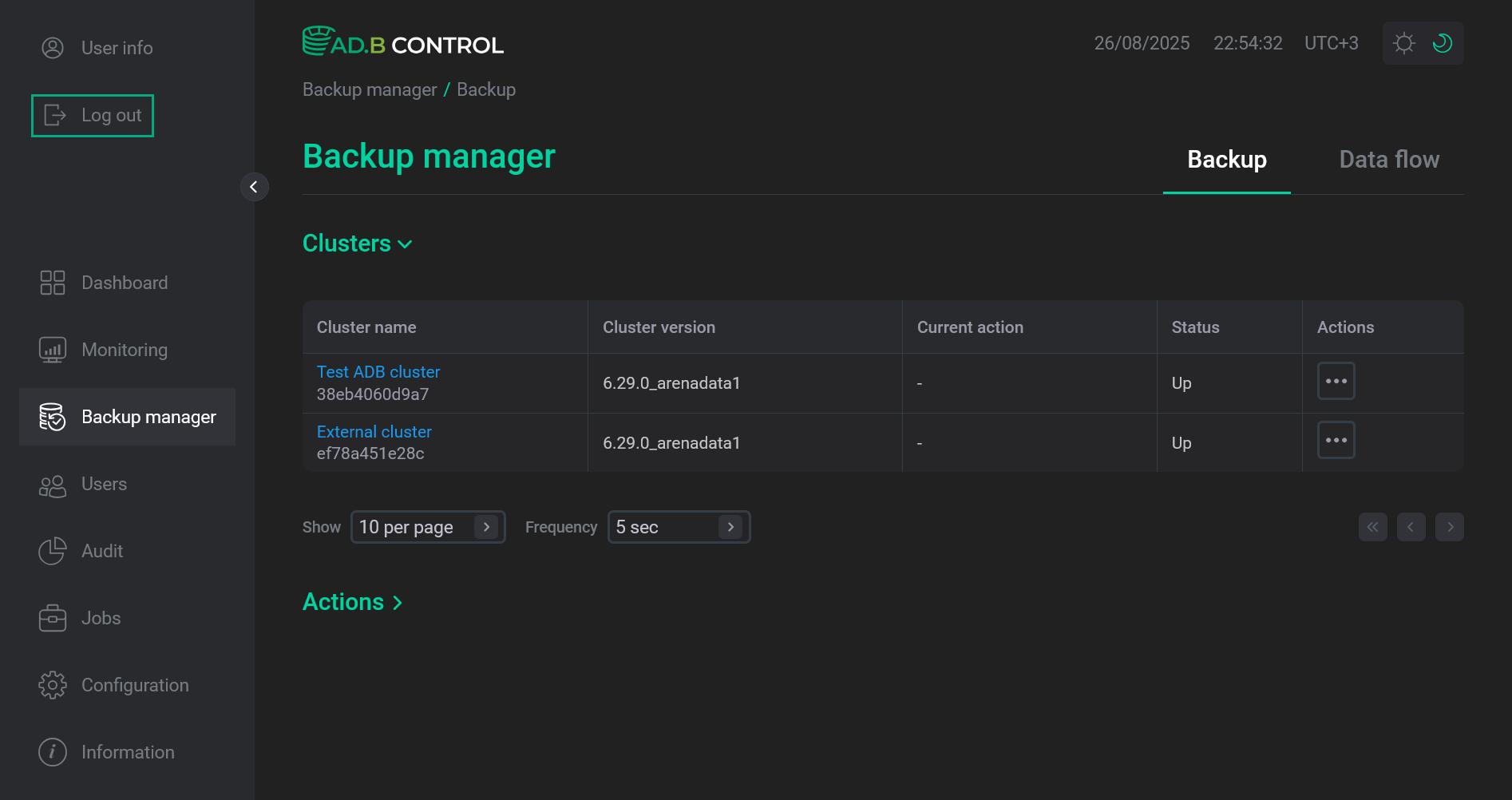 Log out from ADB Control