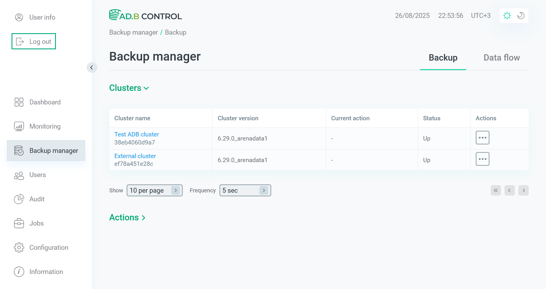 Log out from ADB Control
