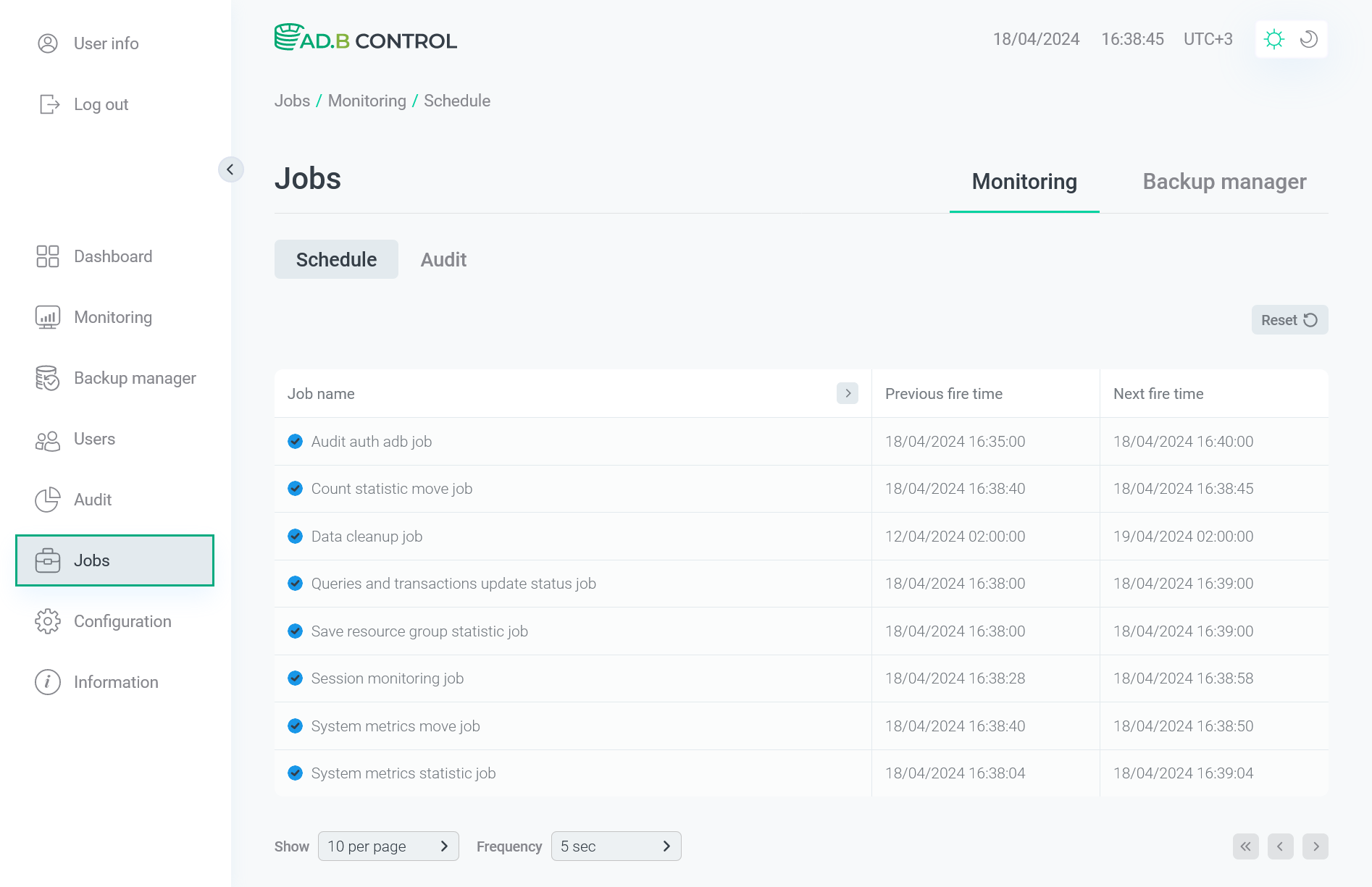 The Jobs page
