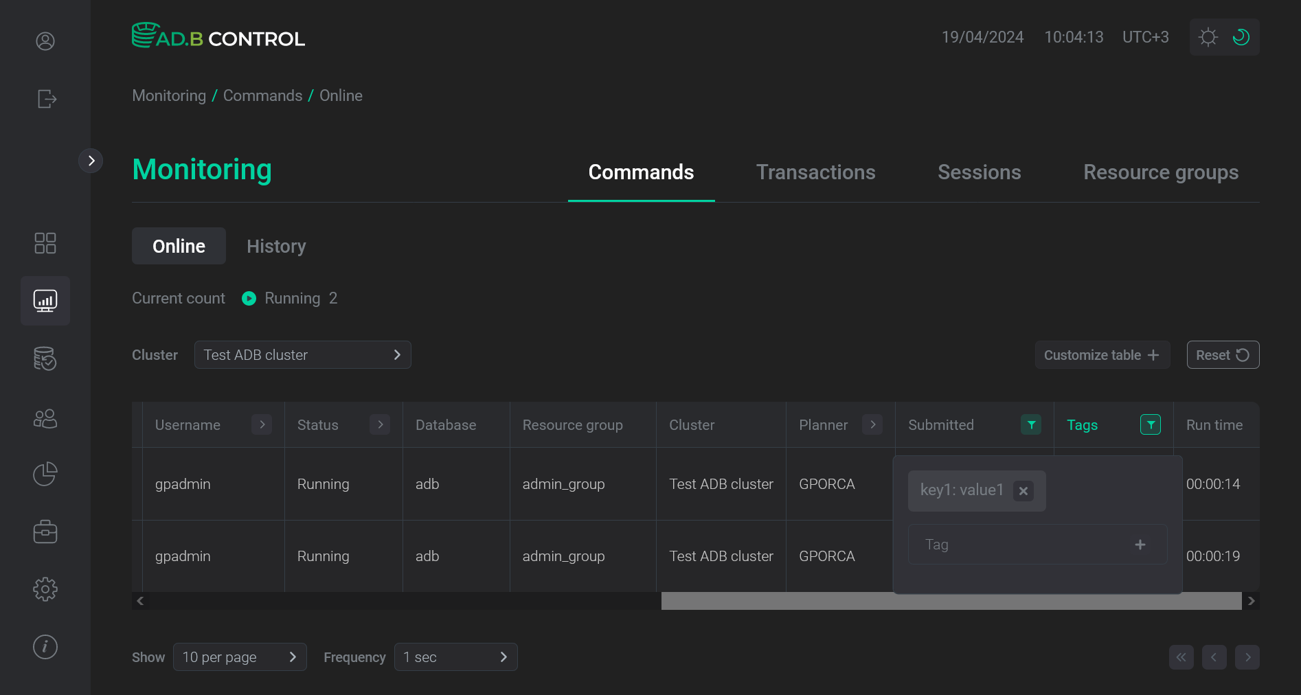 Filter by the first tag value