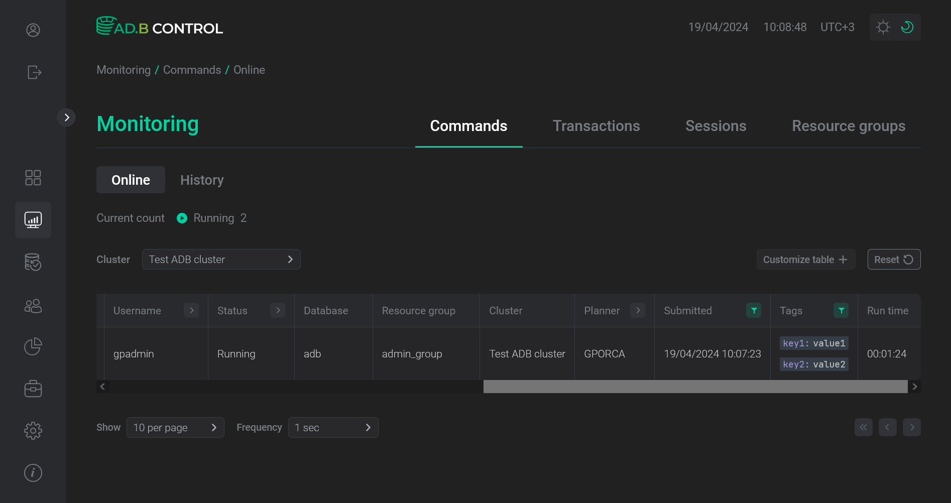 Filtering result for two tags