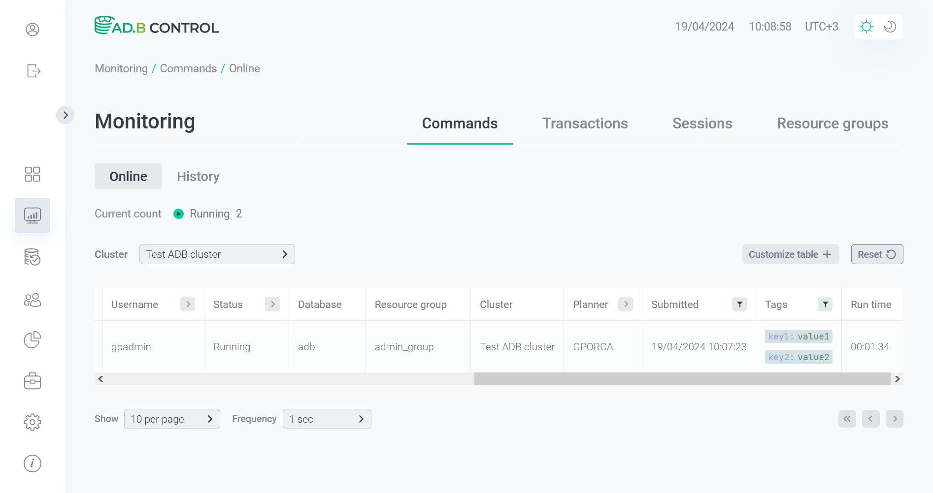 Filtering result for two tags