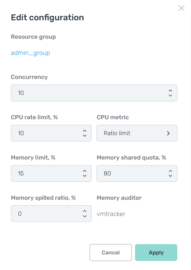 Edit the resource group