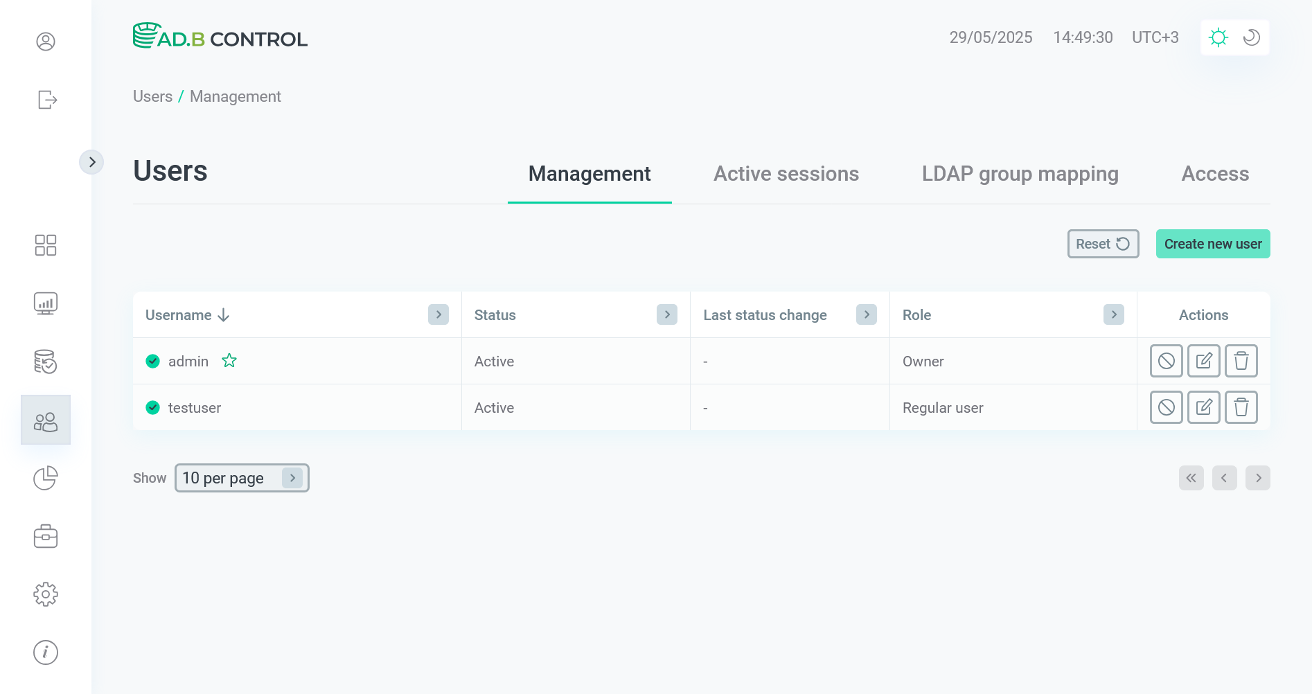 User data is updated