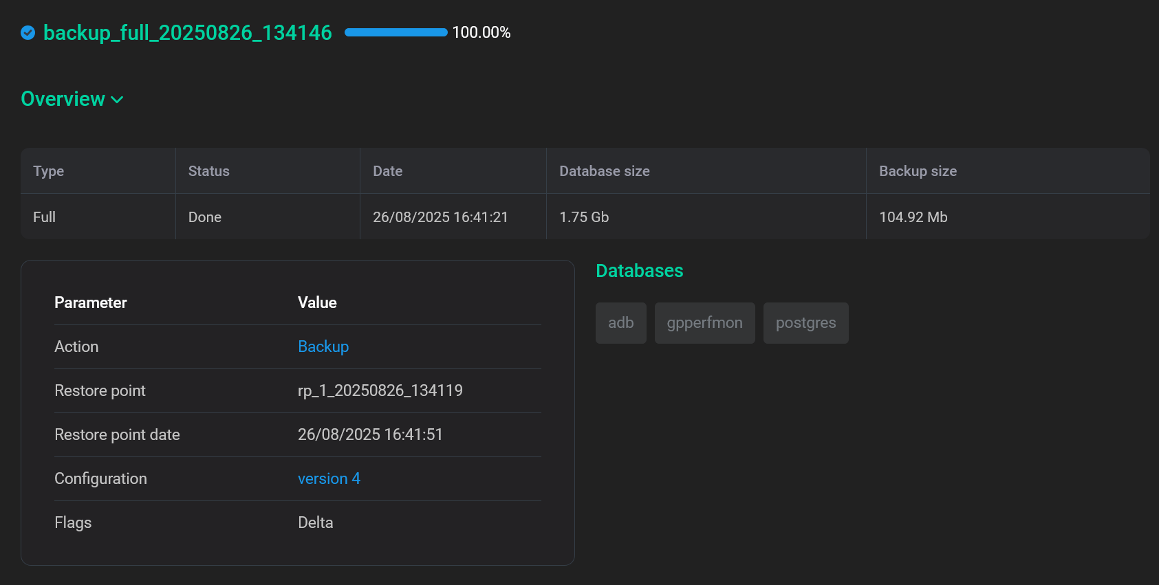 The Overview section