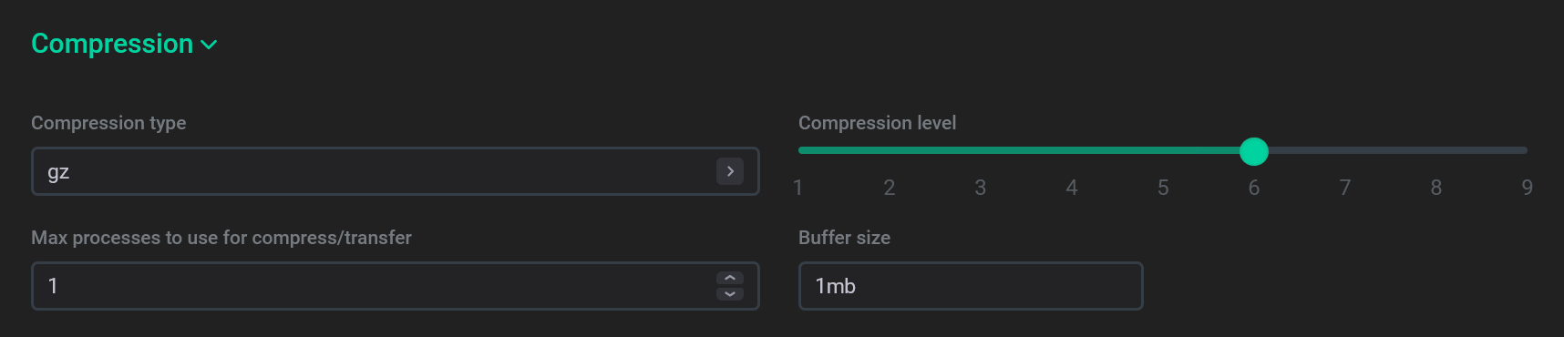 The Compression section