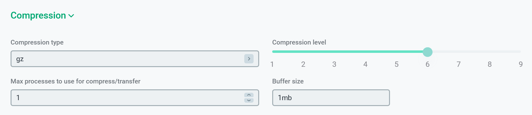 The Compression section