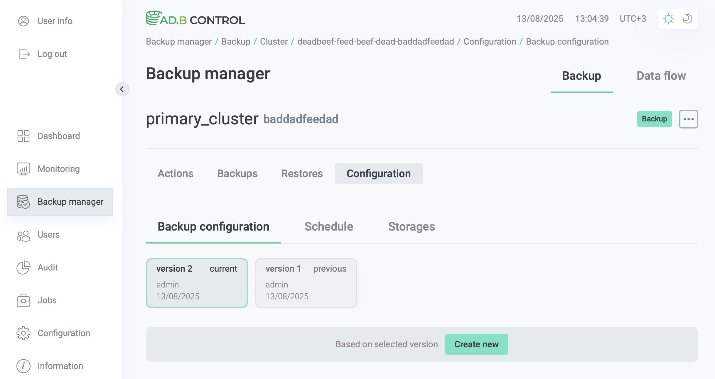 The new configuration version