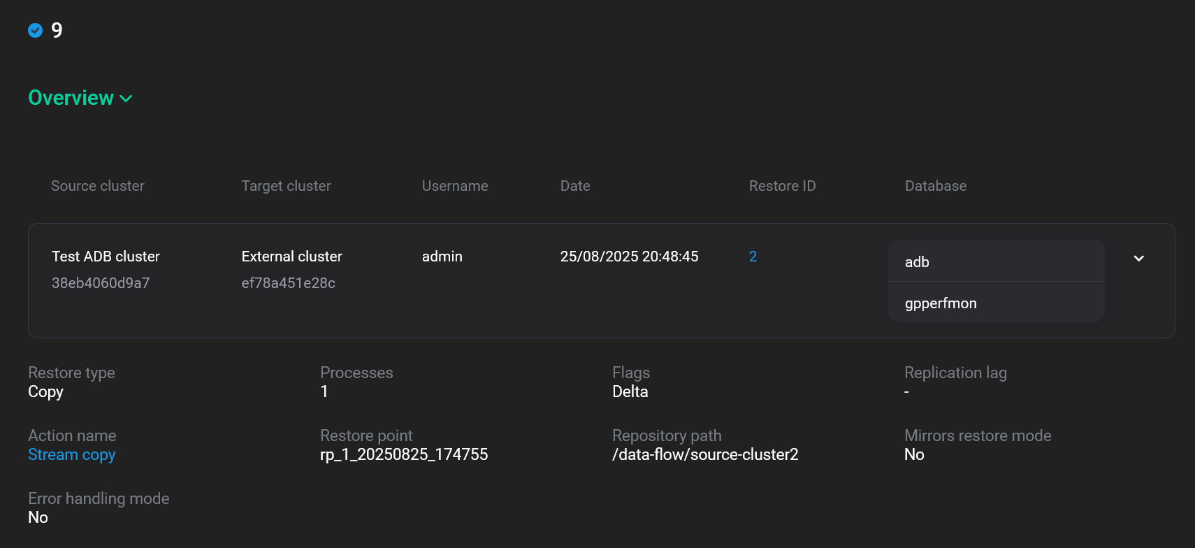 The Overview section