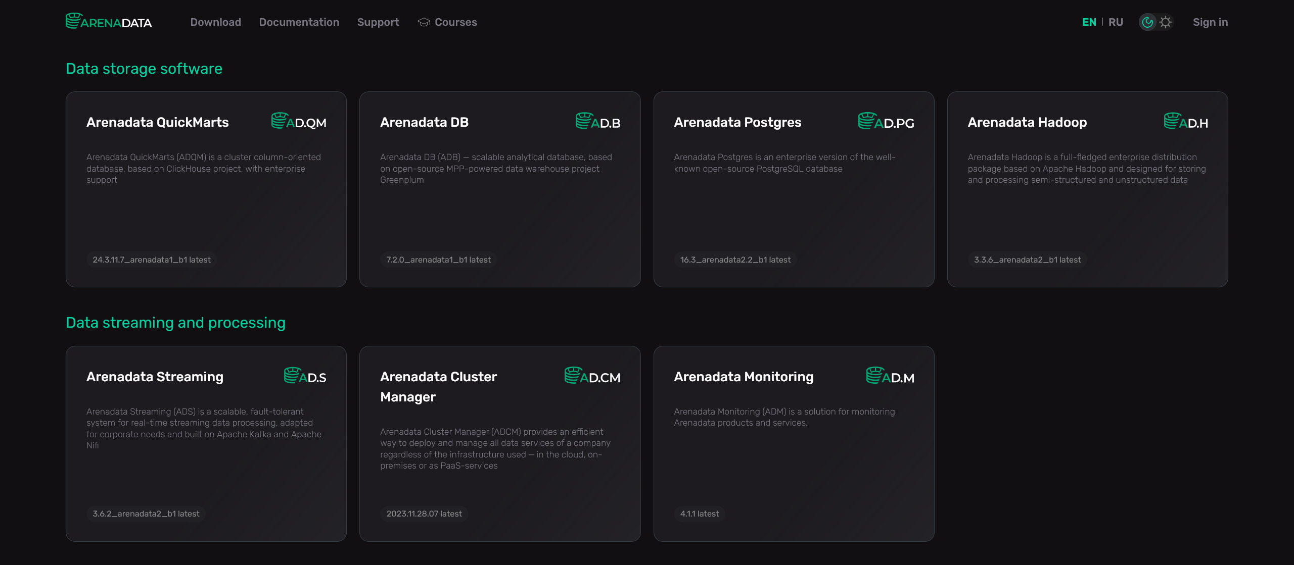 Switch to the bundle download page