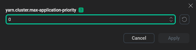 Example of an integer configuration parameter