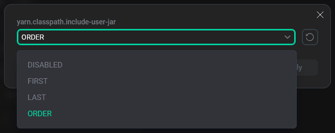 Example of a variant configuration parameter