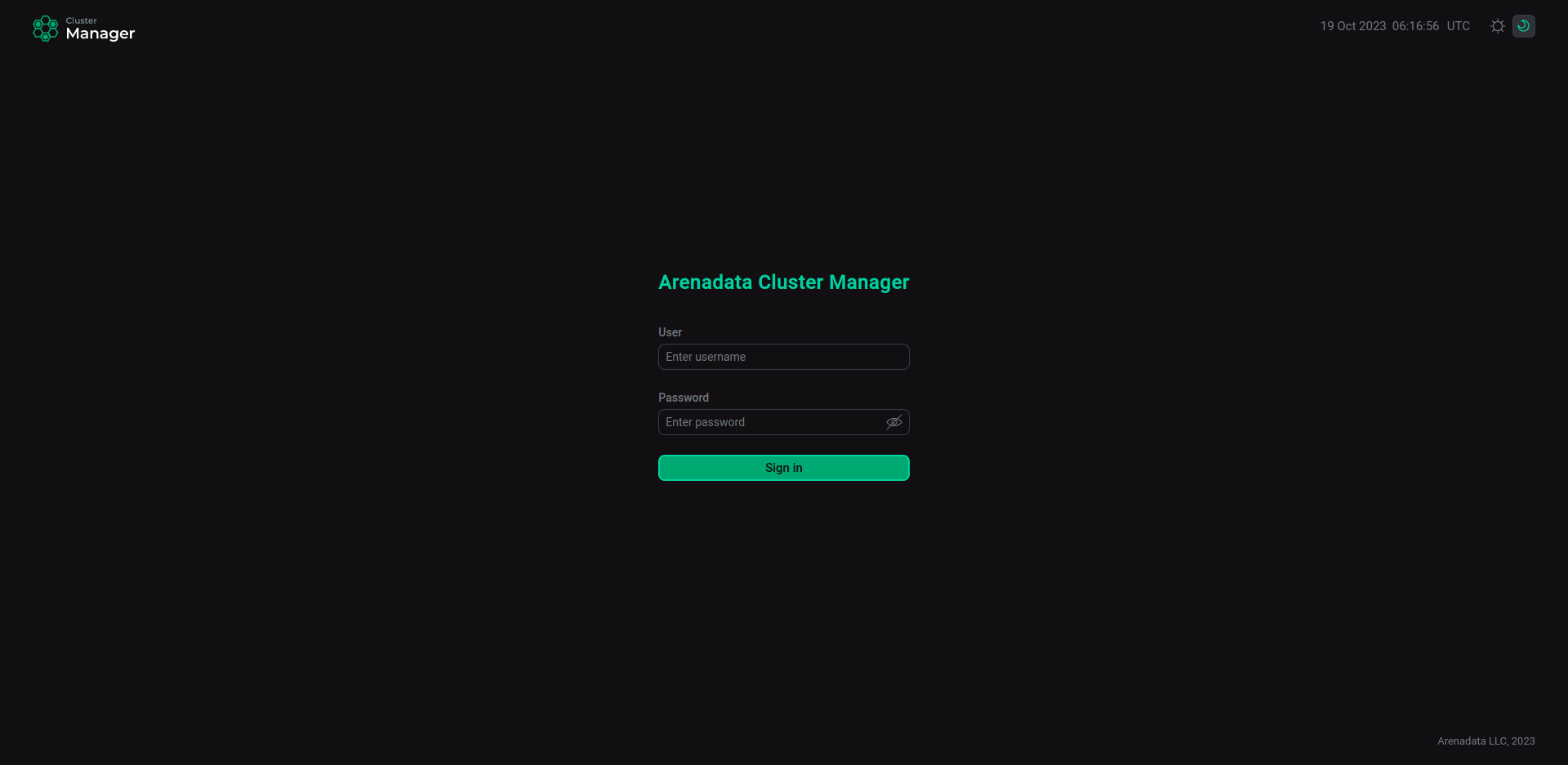 Login window
