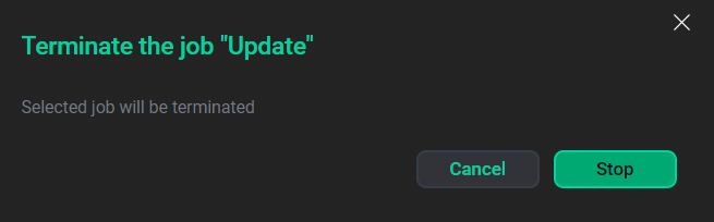 The operation confirmation dialog box
