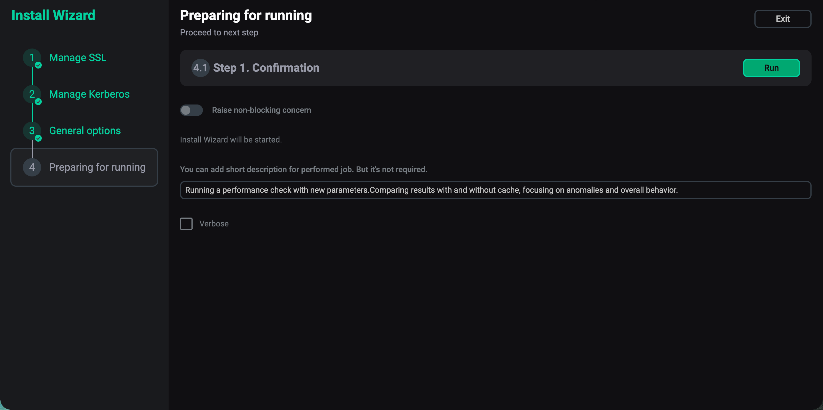 The confirmation step