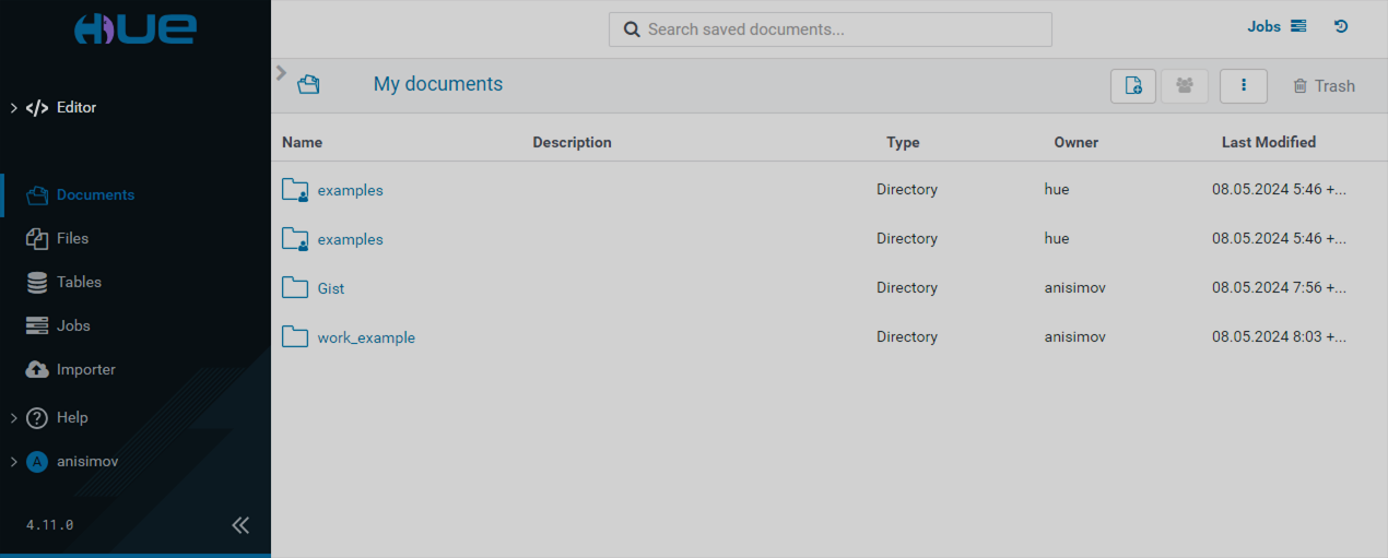 Documents page