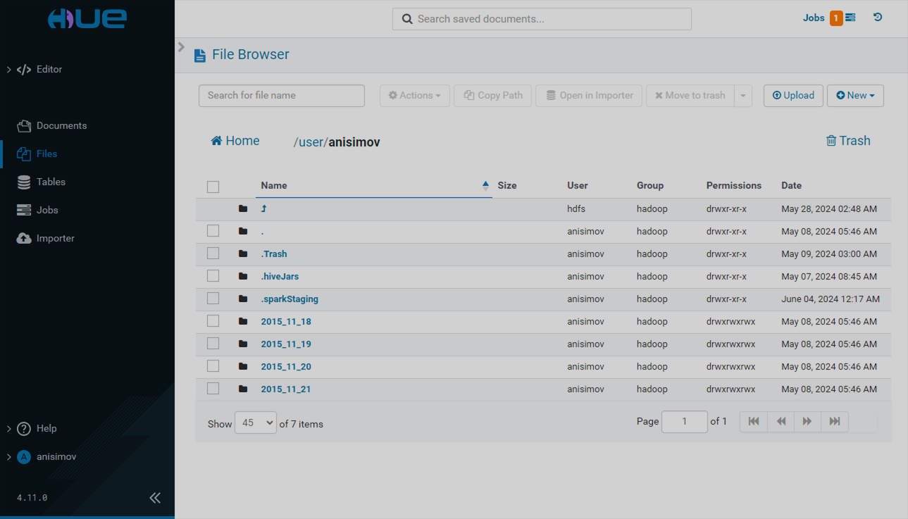 Files page