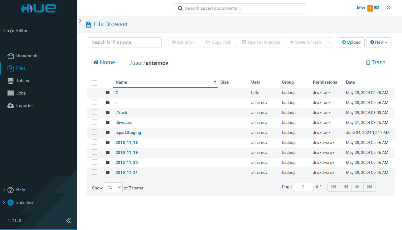 Files page