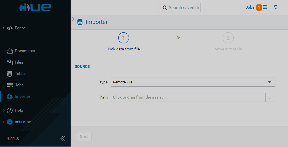 Importer page