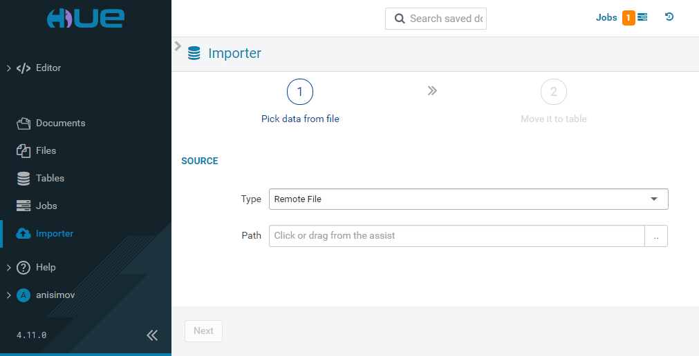 Importer page