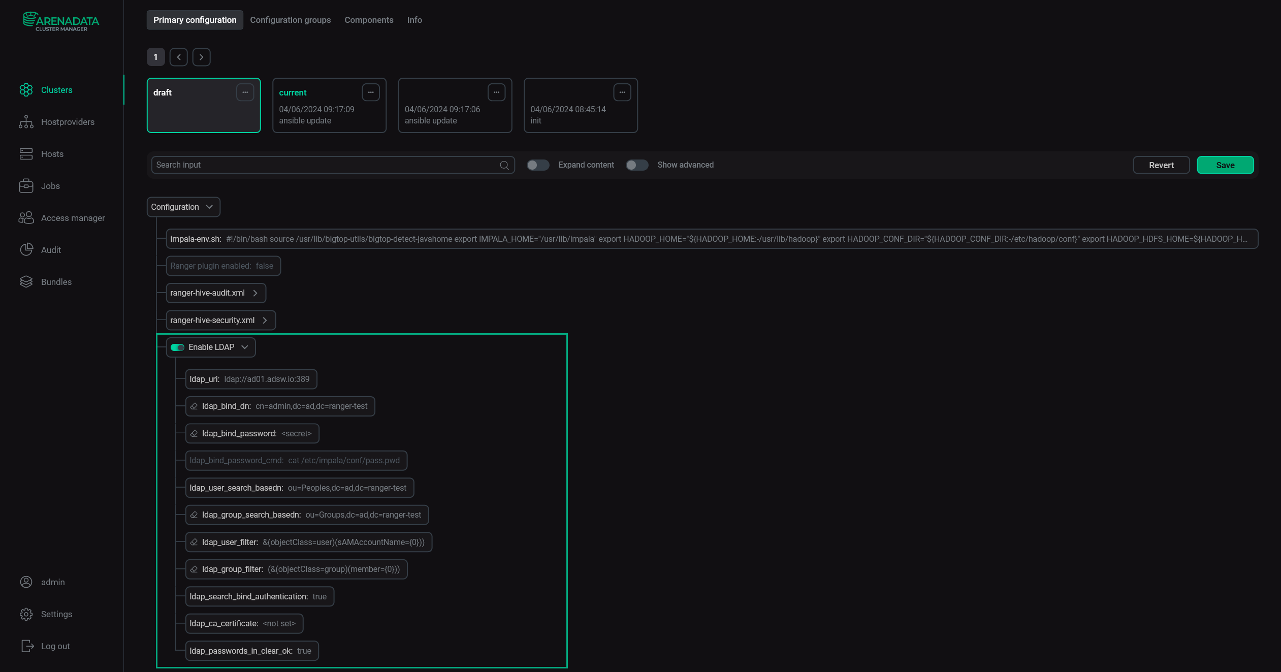 LDAP Active Directory configuration