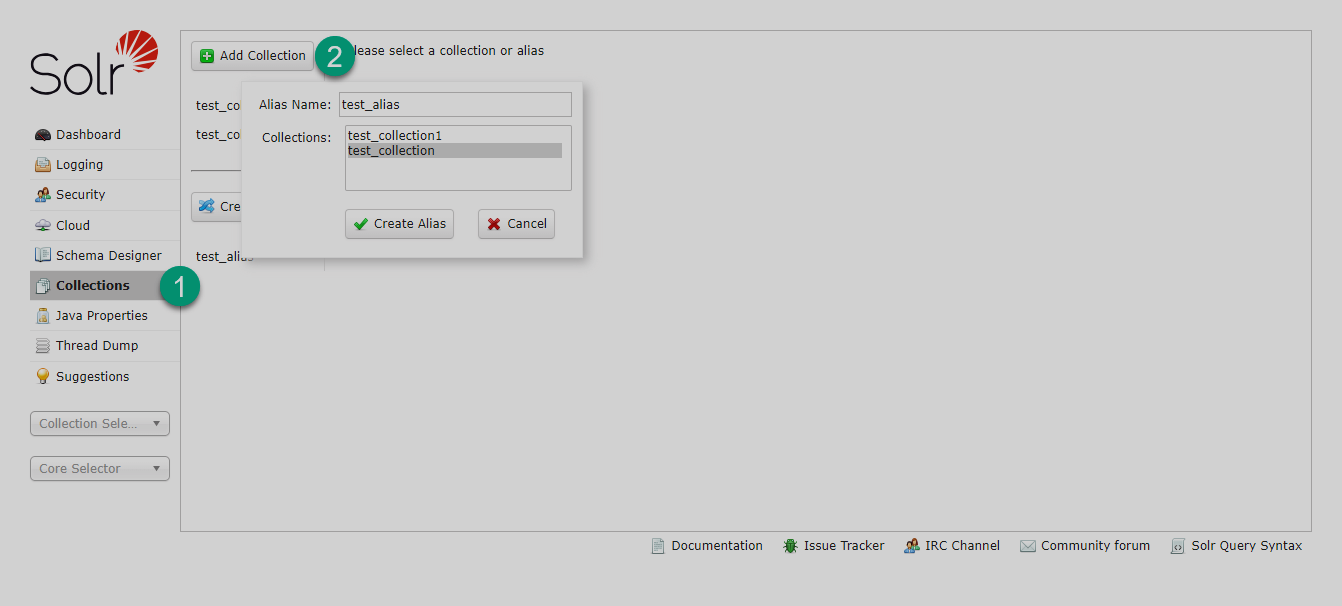 Create collection alias