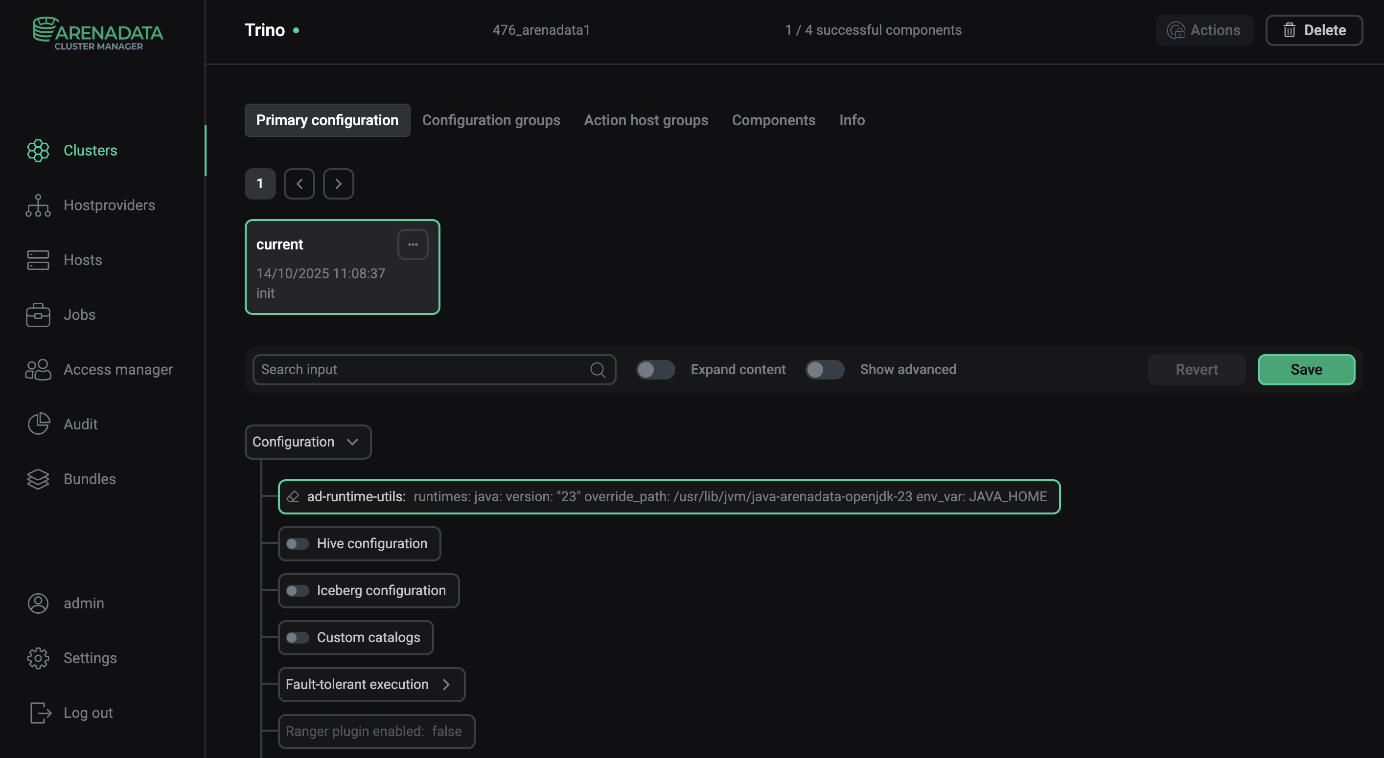 ad-runtime-utils parameter in Trino configuration