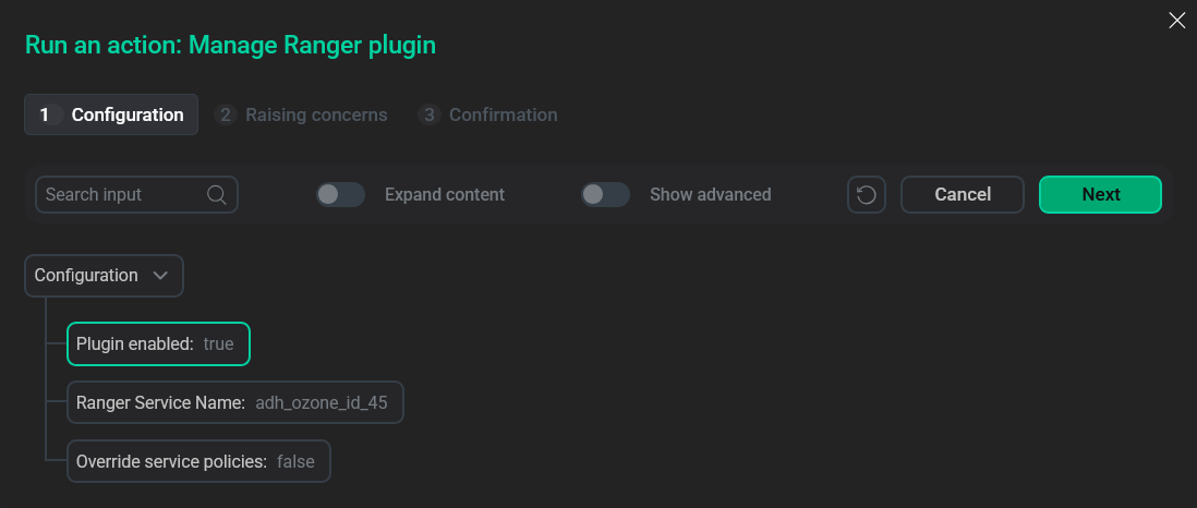 Ranger plugin desired state