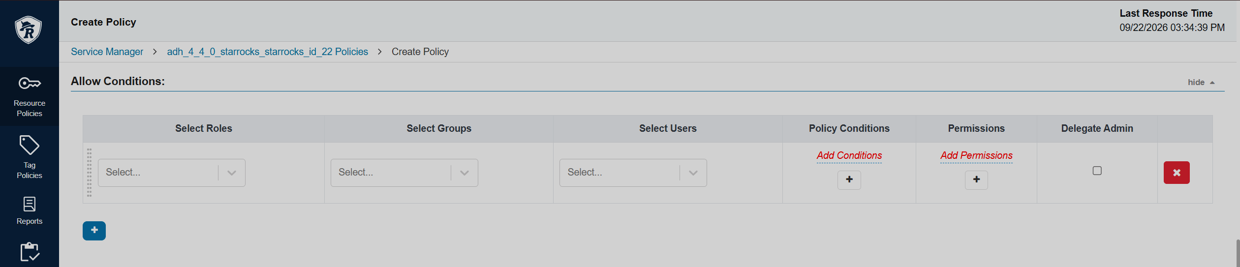 Parameters of StarRocks allow conditions 