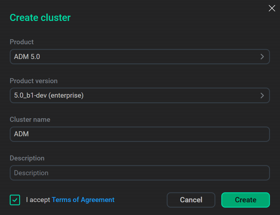 Create a cluster
