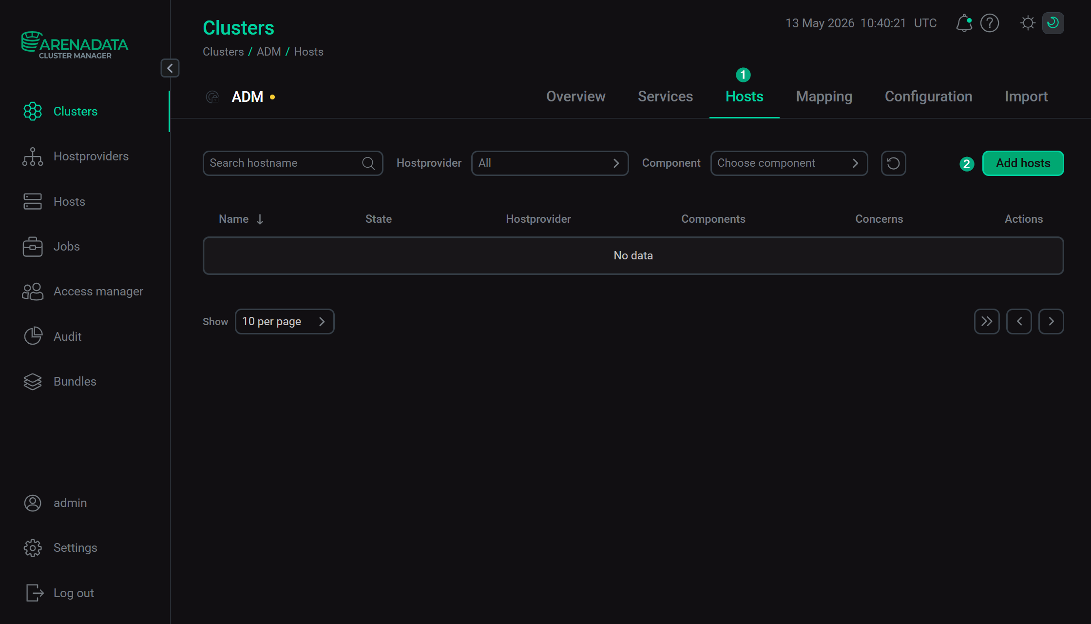 Switch to adding hosts