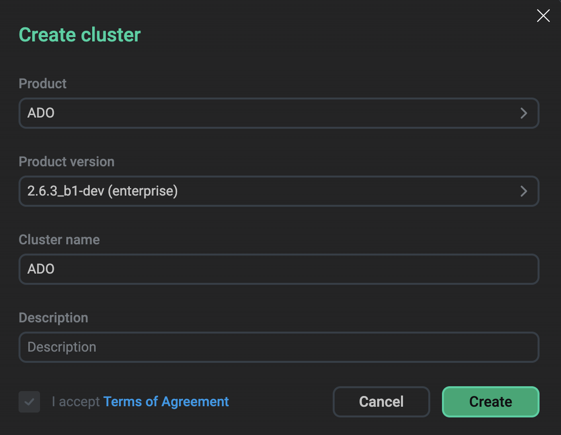 Create a cluster