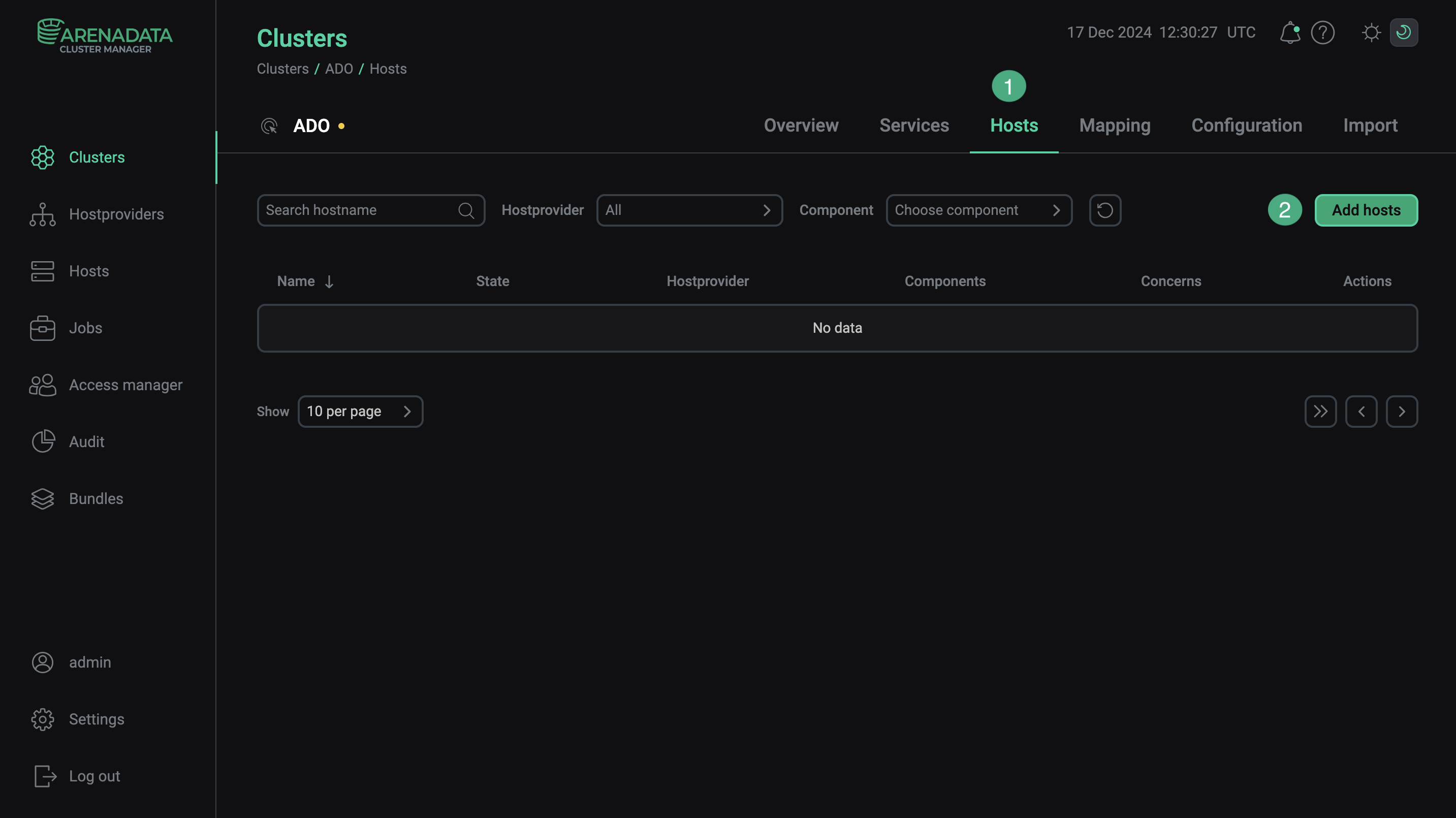 Switch to adding hosts