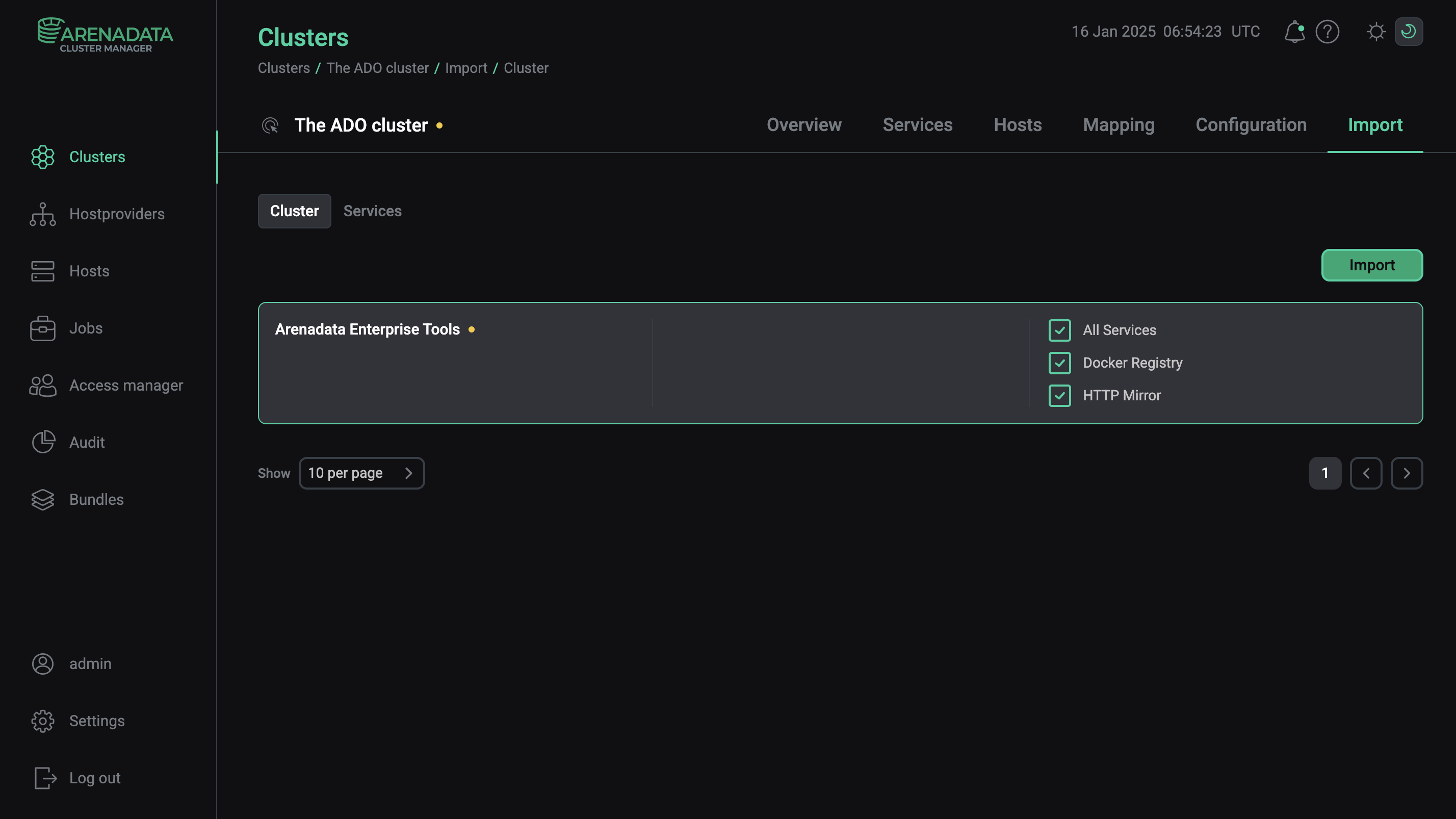 Integration with a ET cluster