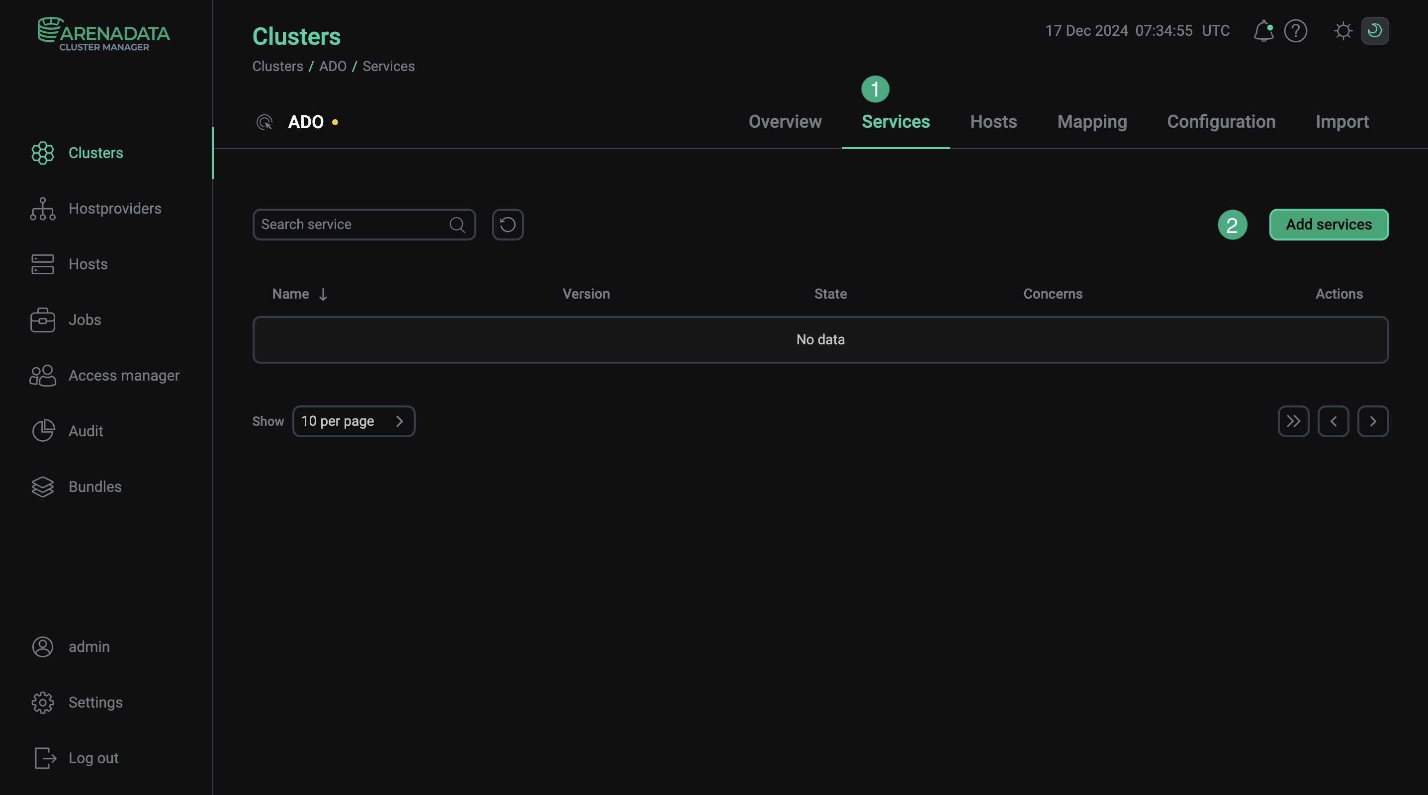 Switch to adding services