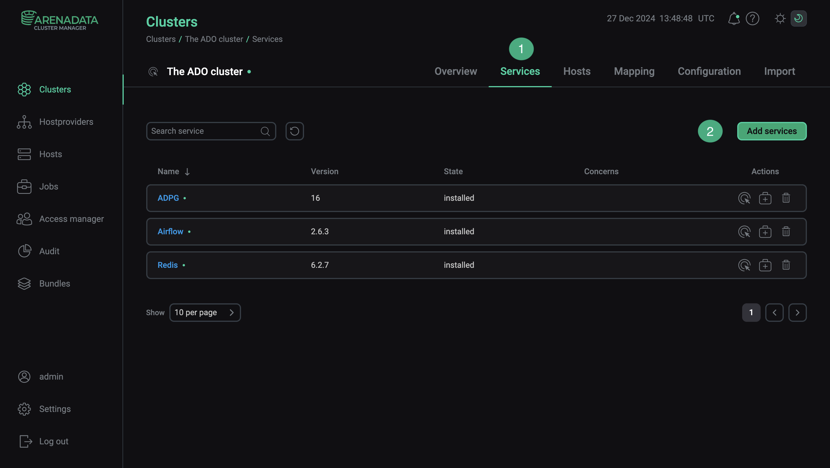 Switch to adding services