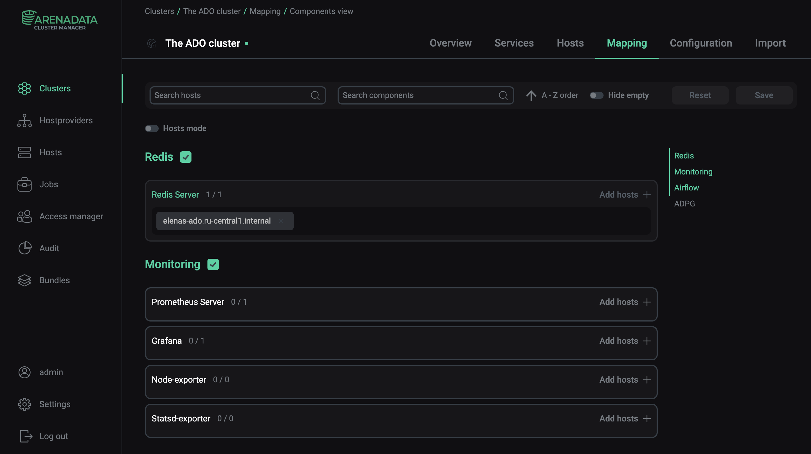 Switch to mapping service components
