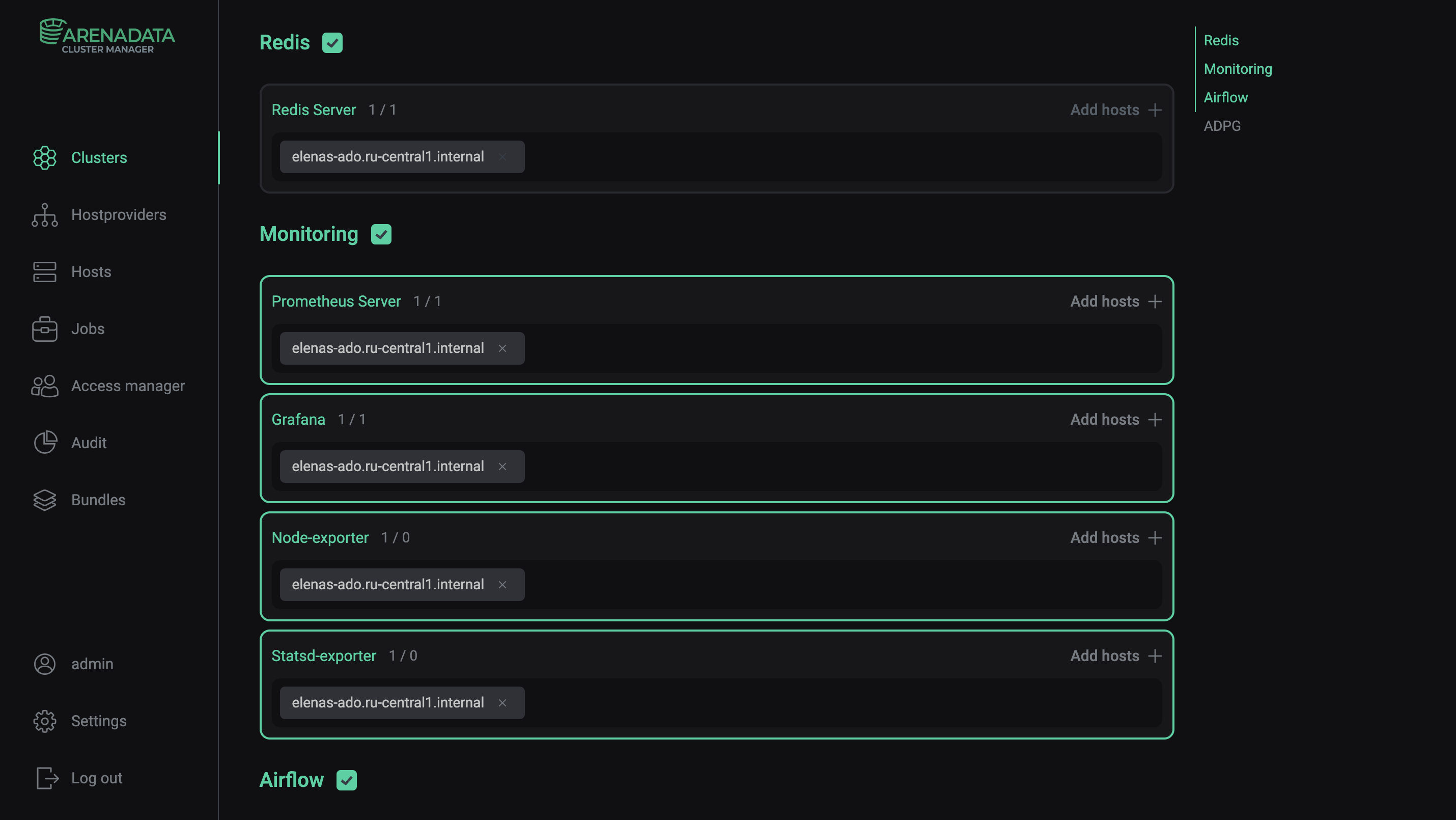 Save mapping of components