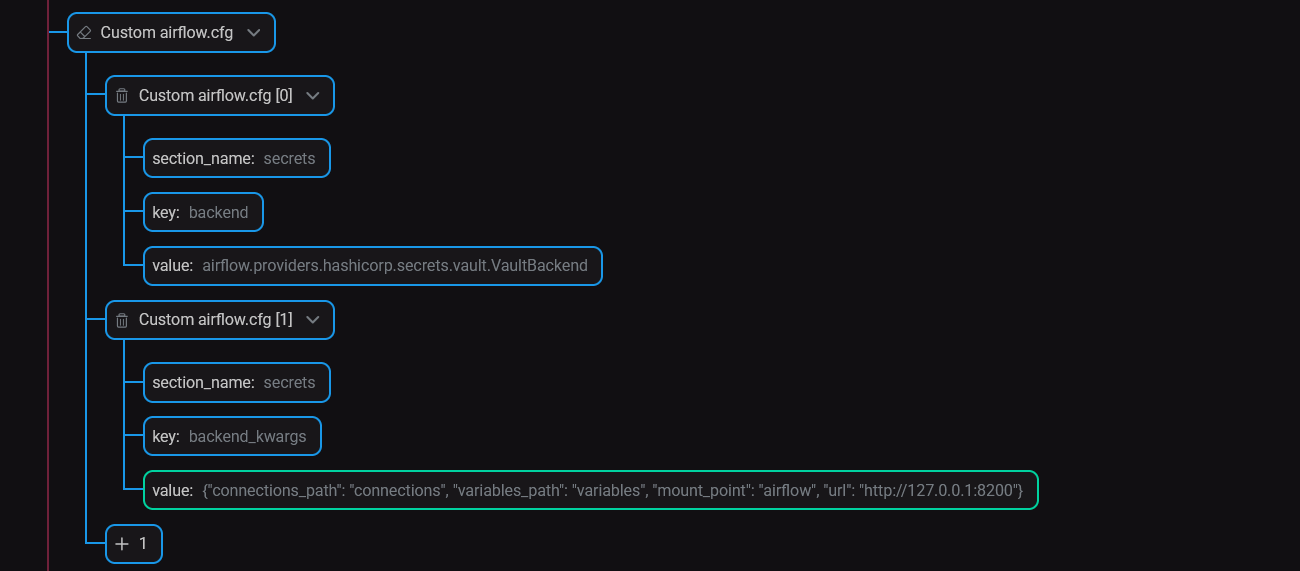 Manual secret settings in ADCM