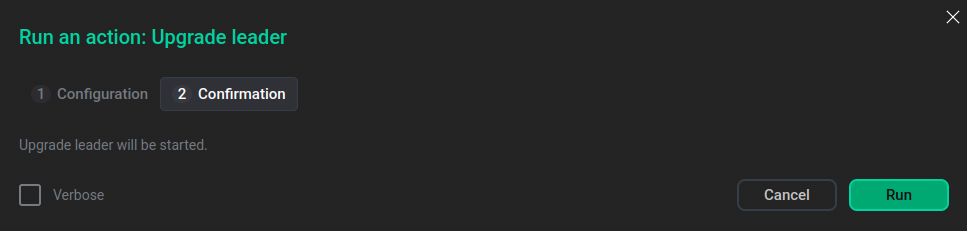 The Confirmation tab