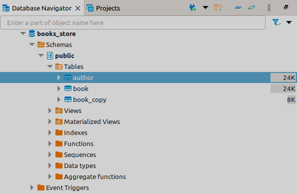 DBeaver Database Navigator