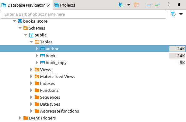 DBeaver Database Navigator